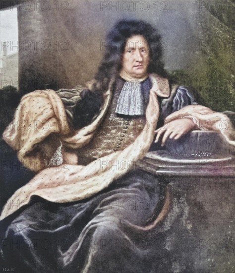 Count Erik Jönsson Dahlbergh, 1625 to 1703, Swedish engineer, soldier and field marshal. From Notes Autographes du Comte Erik Dahlbergh, published in 1913, digitally restored reproduction of an original (coloured) from the 19th century, historical, exact date unknown