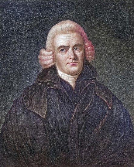 John Brown of Haddington, 1722 to 1787, Scottish clergyman and author. After a 19th century print, digitally restored reproduction of a 19th century original (coloured), historical, exact date unknown
