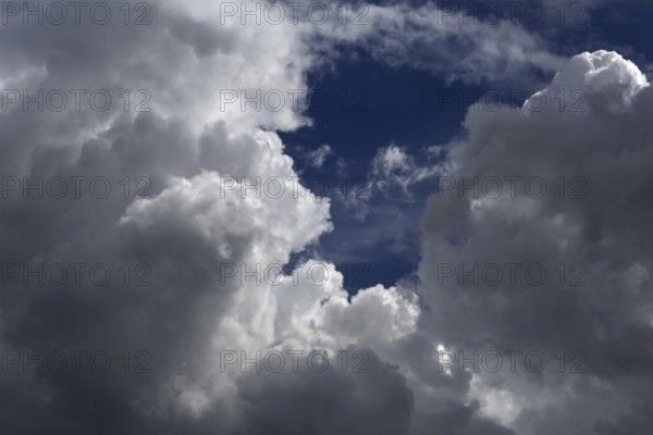 Dramatic cloud formations against a dark sky, Krefeld