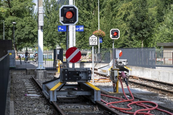 Rail network terminus, Interlaken, Bern, Switzerland
