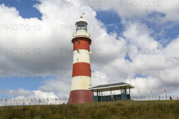 Smeaton's Tower lighthouse dated 1759, Plymouth Hoe, city of Plymouth, Devon, England, UK