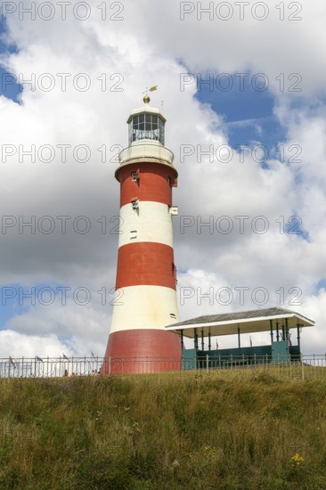 Smeaton's Tower lighthouse dated 1759, Plymouth Hoe, city of Plymouth, Devon, England, UK