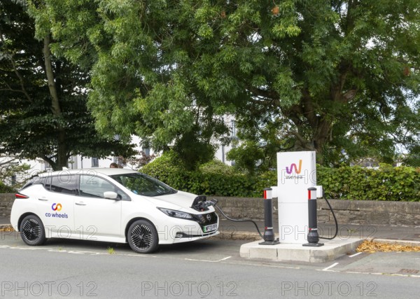Wenea electric vehicle charging point near Ballard House, Hoe Road, city of Plymouth, Devon, England, UK