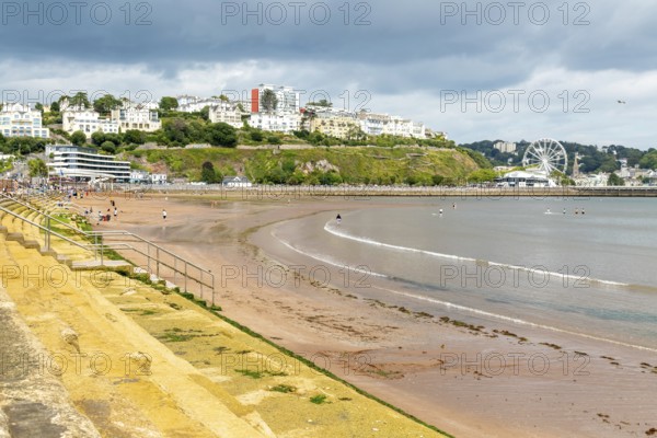 Torre Abbey Sands sandy beach, Torquay, Devon, England, UK