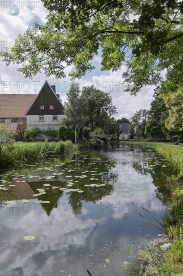 The River Vechte, Ochtrup-Langenhorst, Münsterland, North Rhine-Westphalia, Germany