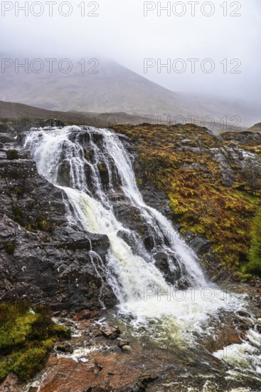 Glencoe Waterfall, Glencoe Valley, Argyll, Scotland, United Kingdom