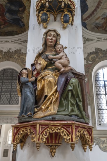Sculpture of St Anne the Third in the Church of St Martin and St Mary, 14th century, Biberach an der Riß, Baden-Württemberg, Germany