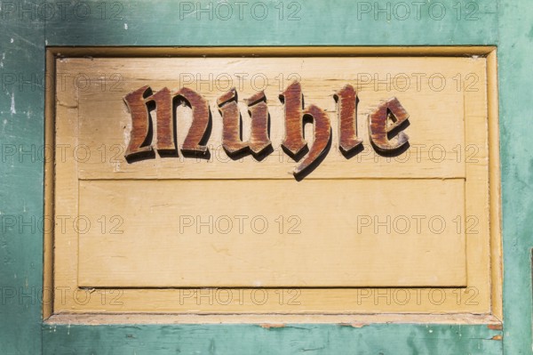 Lettering mill at the Rolle mill Grünhainichen, Erzgebirge, Saxony, Germany