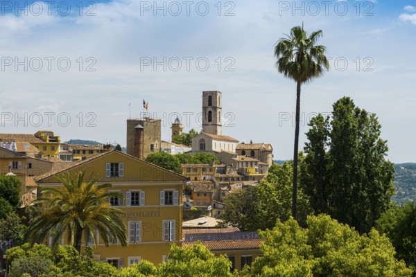 Panorama Old Town, Grasse, Alpes Maritimes, Provence Alpes Cote d'Azur, French Riviera, South of France, France