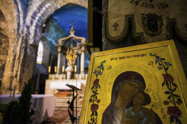 Interior view, Notre-Dame-du-Puy Cathedral, Grasse, Alpes Maritimes, Provence Alpes Cote d'Azur, French Riviera, South of France, France