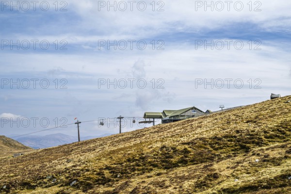 View of Nevis Range Mountains, Grampian Mountains, Fort William, Highland, Lochaber, Scotland, UK
