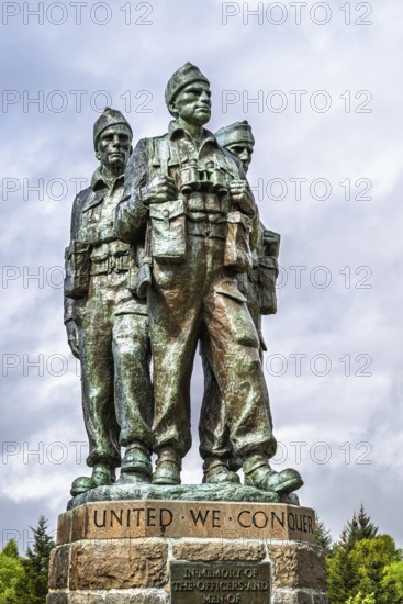 Commando Memorial, Grampian Mountains, Fort William, Highland, Lochaber, Scotland, UK