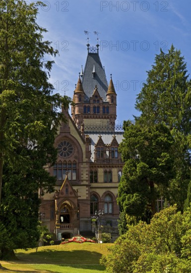 Drachenburg Castle, Siebengebirge, Königswinter, North Rhine-Westphalia, Germany