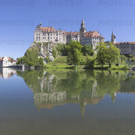 Sigmaringen Castle, Hohenzollern Castle, on the Danube, Sigmaringen, Swabian Alb, Baden-Württemberg, Germany