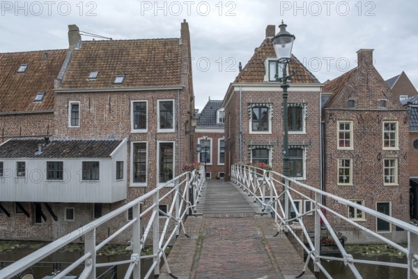 Vrouwenbrug, woman's bridge over the Damsterdiep, Appingedam, province of Groningen, Netherlands