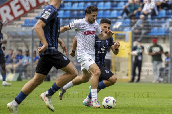 Football 3rd division, 2025/26 season, matchday 1: Waldhof Mannheim v SC Verl***On the ball: Berkan Taz (10, Verl)