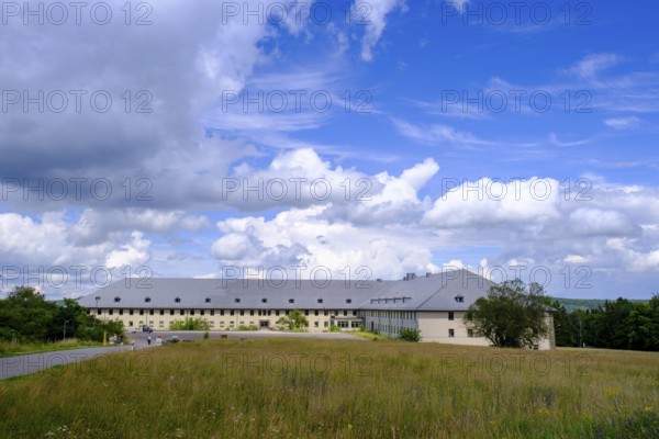 Former Vogelsang military training area, Belgian Van Dooren barracks, Vogelsang, Dreiborn plateau, North Eifel, Eifel, North Rhine-Westphalia, Germany