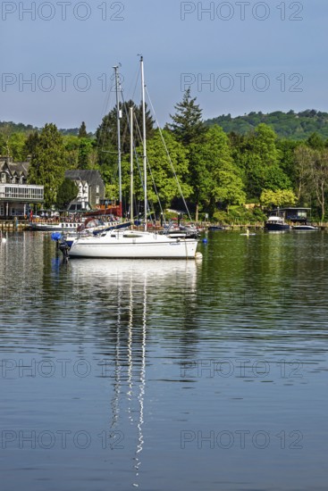 Boats on Windermere Lake, Fell Foot Park, Lake District, Cumbria, England, United Kingdom