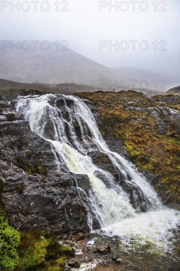 Glencoe Waterfall, Glencoe Valley, Argyll, Scotland, United Kingdom