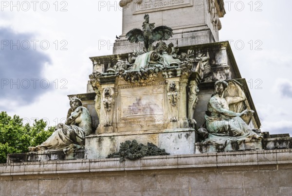 Fontaine du Char du Triomphe de la Concorde, Place des Quinconces, Bordeaux, Gironde, Nouvelle-Aquitaine, France