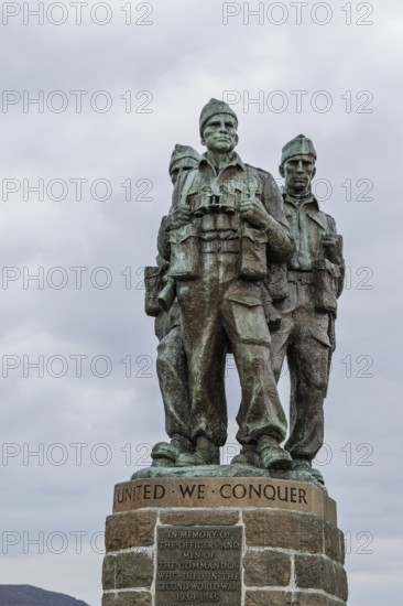 Commando Memorial, Grampian Mountains, Fort William, Highland, Lochaber, Scotland, UK