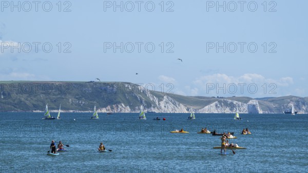 Beach and seaside in Weymouth, Esplanade, Weymouth, Dorset, England, United Kingdom