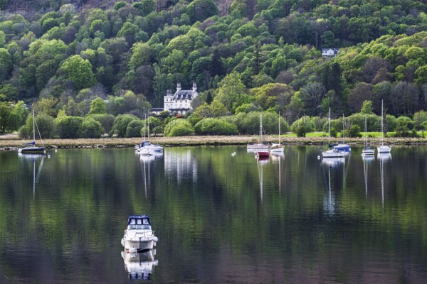Boats on Windermere Lake, Ambleside, Lake District, Cumbria, England, United Kingdom