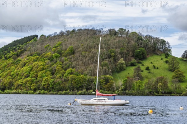 Boats on Ullswater Lake, Pooley Bridge, Lake District National Park, Cumbria, England, United Kingdom