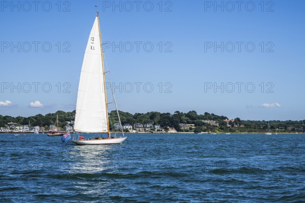 Boats on seaside in Poole, Dorset, England, United Kingdom
