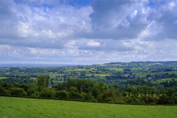 Across the Geul valley, towards Belgium, landscape south of Mechelen, South Limburg, Limburg, Netherlands