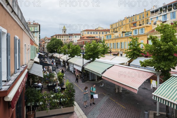 Square in the old town centre, Nice, Alpes Maritimes, Provence Alpes Cote d'Azur, French Riviera, South of France, France