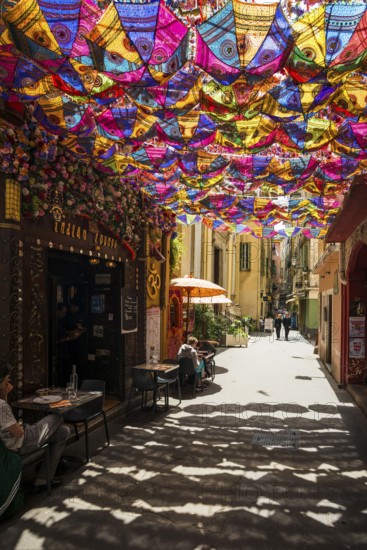 Alley in the old town, Nice, Alpes Maritimes, Provence Alpes Cote d'Azur, French Riviera, South of France, France