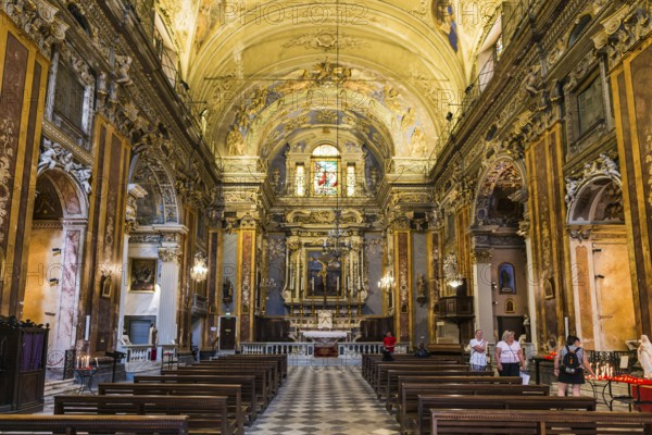 Interior view, Church of St. Jacques-le-Majeur, Old Town, Nice, Alpes Maritimes, Provence Alpes Cote d'Azur, French Riviera, South of France, France