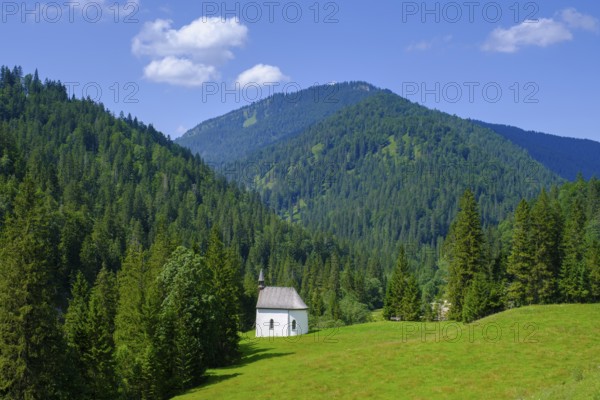 Maria Hilf Chapel, Valeppstraße, near Valepp, Schliersee Mountains, Upper Bavaria, Bavaria, Germany