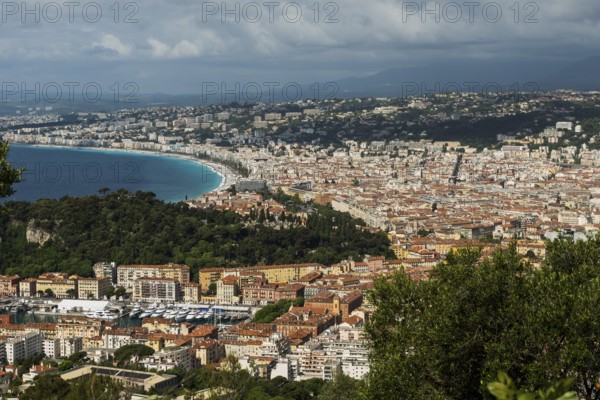 Panorama, Nice, Alpes Maritimes, Provence Alpes Cote d'Azur, French Riviera, South of France, France