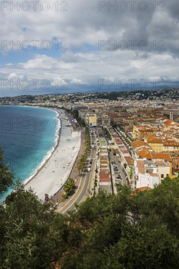 Panorama, Nice, Alpes Maritimes, Provence Alpes Cote d'Azur, French Riviera, South of France, France
