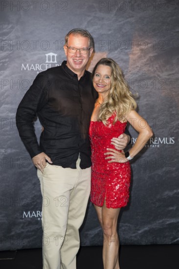 Frank Thelen with his woman Nathalie Thelen-Sattler at the Remus Lifestyle Night on the roof terrace of the Pure Salt Hotel in El Toro, Magaluf, Majorca, Spain on 31 July 2025