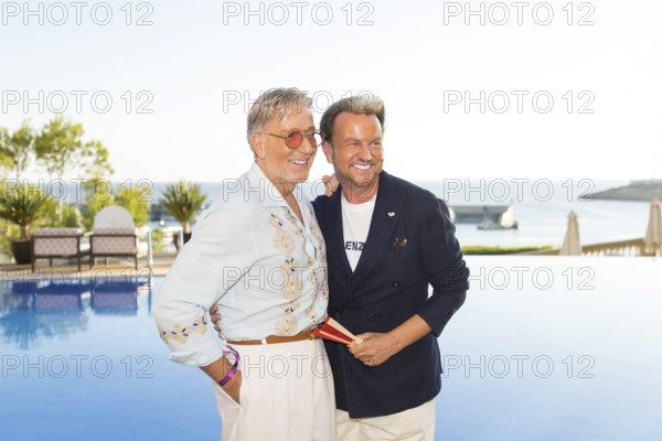 Thomas Rath with his partner Sandro Rath at the Remus Lifestyle Night on the roof terrace of the Pure Salt Hotel in El Toro, Magaluf, Majorca, Spain on 31/07/2025