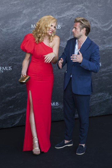 Sonya Kraus and Jörn Schlönvoigt at the Remus Lifestyle Night on the roof terrace of the Pure Salt Hotel in El Toro, Magaluf, Majorca, Spain on 31 July 2025