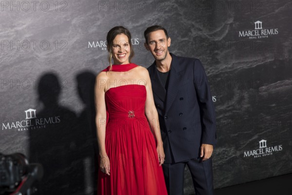 Hilary Swank and Marcel Remus at the Remus Lifestyle Night on the rooftop terrace of the Pure Salt Hotel in El Toro, Magaluf, Majorca, Spain on 31/07/2025