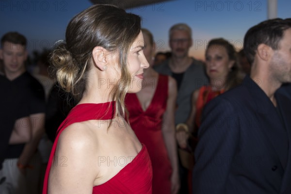 Hilary Swank at the Remus Lifestyle Night on the roof terrace of the Pure Salt Hotel in El Toro, Magaluf, Majorca, Spain on 31/07/2025