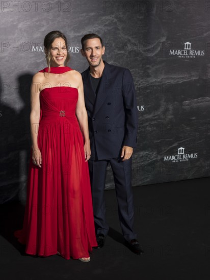 Hilary Swank and Marcel Remus at the Remus Lifestyle Night on the rooftop terrace of the Pure Salt Hotel in El Toro, Magaluf, Majorca, Spain on 31/07/2025