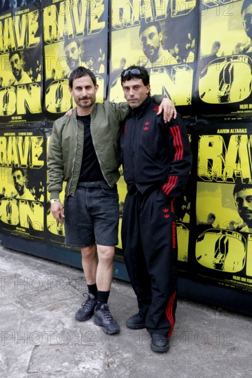 Clemens Schick and Aaron Altaras at the premiere of their film Rave On on the grounds of the RSO.BERLIN on 30.7.2025