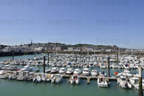 Boats in the harbour, Fecamp, Seine-Maritime, Normandy, France