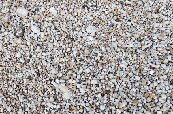 Pebbles on the beach, Etretat, Alabaster Coast, Seine-Maritime, Haute-Normandie, France