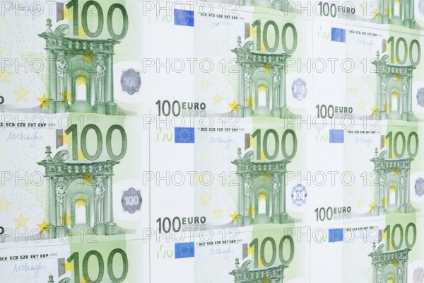 100 euro banknotes, 100 euros