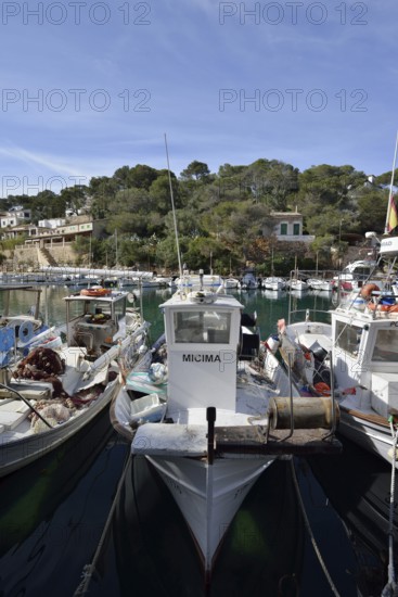 Boats in the fishing harbour of Cala Figuera, Majorca, Balearic Islands, Spain