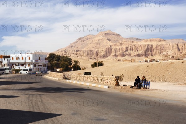 Street at the Temple of Hatshepsut, Mortuary Temple of Hatshepsut, Deir el-Bahari, Thebes, Luxor, Egypt