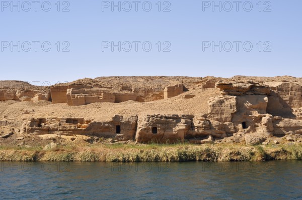 Ancient temple complex on the banks of the Nile, Egypt