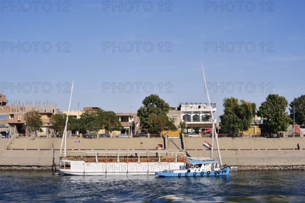 Ships at jetty, Kom Ombo, Egypt